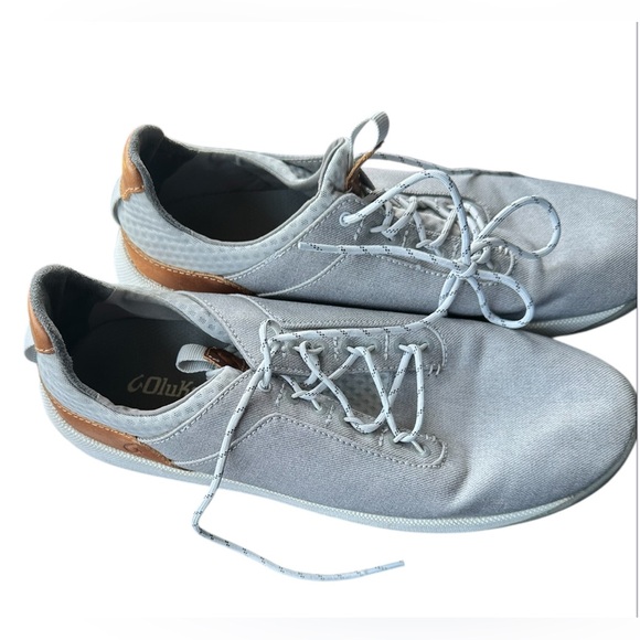 Olukai Nanea Li Sneakers Mesh Lace Up Low Top Versatile Athleisure Gray US 11.5 - Picture 6 of 6
